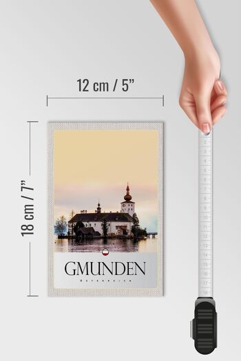 Panneau en bois voyage 12x18 cm Gmunden Autriche Vacances au lac de Gmunden 4