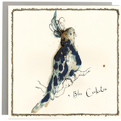 Blue Cockatoo Card