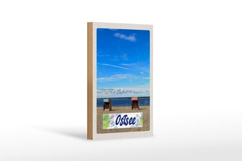 Holzschild Reise 12x18 cm Ostsee Küste Strand Urlaub