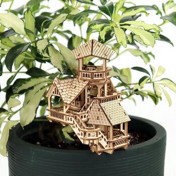 Petites cabanes dans les arbres Forrest Cottage, puzzle 3D en bois DIY 1