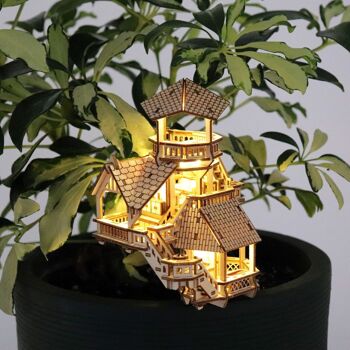 Petites cabanes dans les arbres Forrest Cottage, puzzle 3D en bois DIY 2