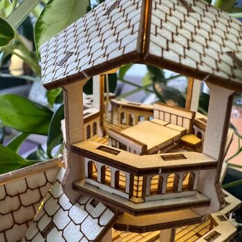 Petites cabanes dans les arbres Forrest Cottage, puzzle 3D en bois DIY 4