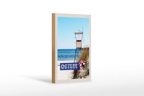 Holzschild Reise 12x18 cm Ostsee Strand Deutschland Meer Urlaub