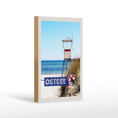 Holzschild Reise 12x18 cm Ostsee Strand Deutschland Meer Urlaub