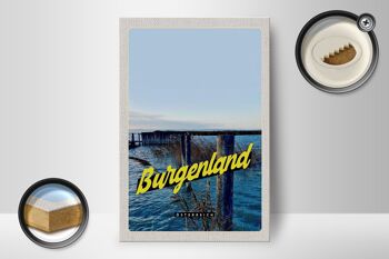 Panneau en bois voyage 12x18 cm Burgenland Autriche vacances à la plage 2