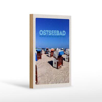 Holzschild Reise 12x18 cm Ostseebad Deutschland Meer