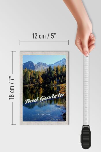 Panneau en bois voyage 12x18 cm Bad Gastein Autriche Lac Nature Forêt 4