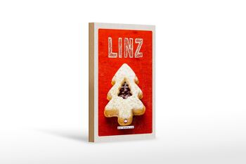 Panneau en bois Voyage 12x18 cm Biscuits d'hiver de Linz garniture aux fraises 1