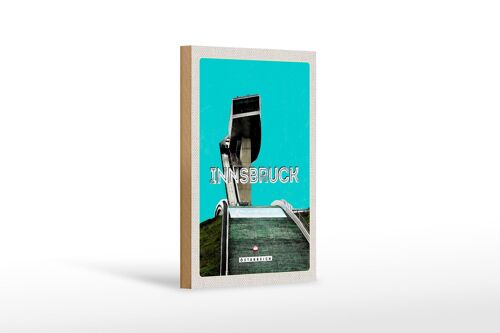 Holzschild Reise 12x18 cm Innsbruck Österreich Aussicht Urlaub