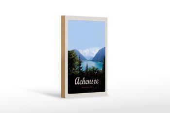 Panneau en bois voyage 12x18 cm Achensee randonnée montagnes lac nature 1