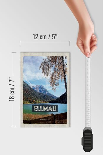 Panneau en bois voyage 12x18 cm Ellmau Autriche montagnes lac nature 4