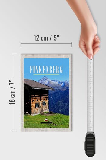 Panneau en bois voyage 12x18 cm Finkenberg maison nature randonnée en montagne 4