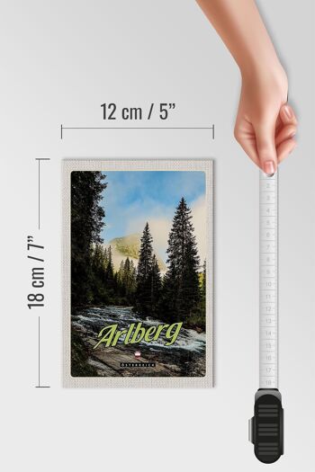 Panneau en bois Voyage 12x18 cm Forêts de l'Arlberg Cascade Flow 4