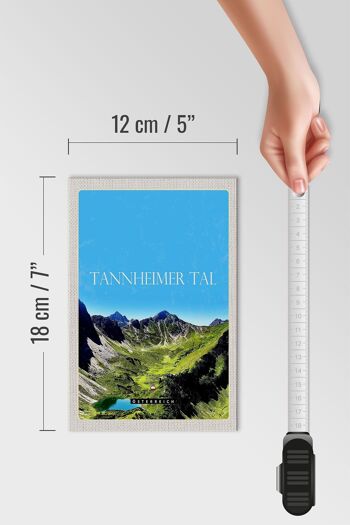 Panneau en bois voyage 12x18 cm Vallée de Tannheimer Autriche montagnes nature 4