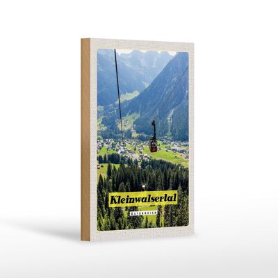 Holzschild Reise 12x18 cm Kleinwalsertal Österreich Gondel Natur