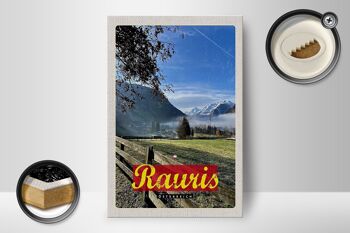 Panneau en bois voyage 12x18 cm Vallée de Rauris Autriche randonnée nature 2