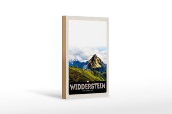Panneau en bois voyage 12x18 cm Widderstein Autriche montagnes nature 1