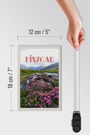 Panneau en bois voyage 12x18 cm Pinzgau Autriche fleurs nature montagnes 4
