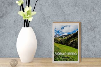Panneau en bois voyage 12x18 cm Vorarlberg Autriche forêts nature 3