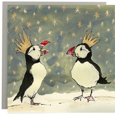 Christmas Puffins Card