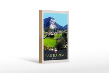 Panneau en bois voyage 12x18 cm Bad Häring Autriche forêts vallée nature 1