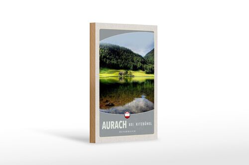 Holzschild Reise 12x18 cm Aurach bei Kitzbühel Natur Wälder
