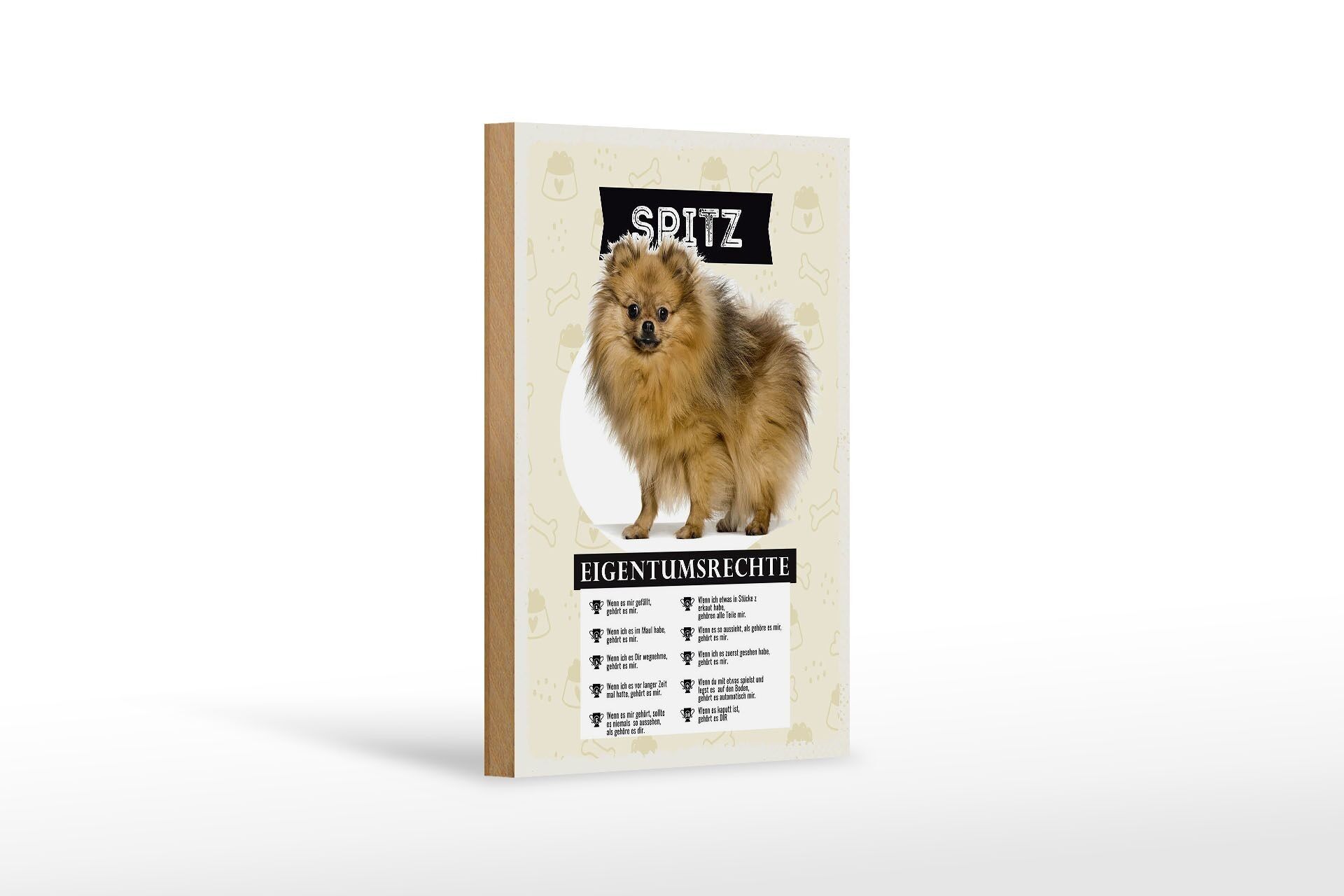 Holzschild Spruch 12x18 cm Spitz Eigentumsrechte Geschenk Dekoration