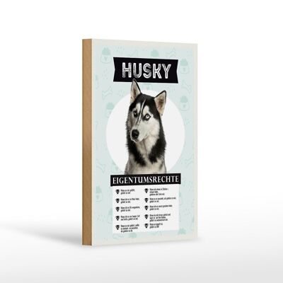 Letrero de madera que dice 12x18 cm Decoración de regalo con derechos de propiedad de Husky