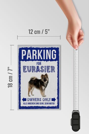 Panneau en bois indiquant 12x18 cm parking pour cadeau chien Eurasier 4