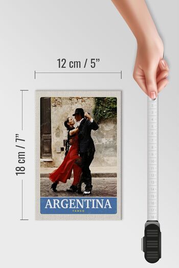 Panneau en bois voyage 12x18 cm Argentine Tango Street Vacation 4