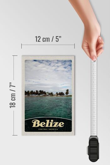 Panneau en bois voyage 12x18 cm Belize Amérique Centrale décoration de plage 4