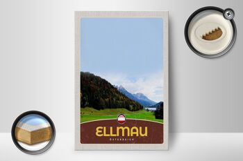 Panneau en bois voyage 12x18 cm Ellmau Autriche nature forêts vacances 2