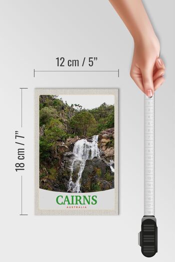 Panneau en bois voyage 12x18 cm Cairns Australie cascade nature 4