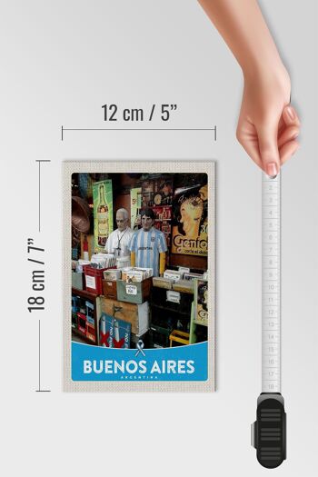 Panneau en bois voyage 12x18 cm plaques Buenos Aires Argentine 4