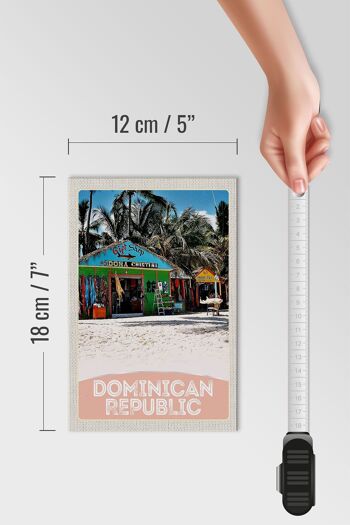 Panneau en bois voyage 12x18 cm République Dominicaine Beach Shop 4