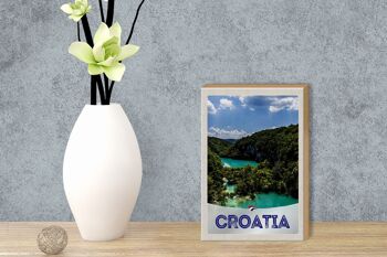 Panneau en bois voyage 12x18 cm Croatie mer nature vacances montagnes 3