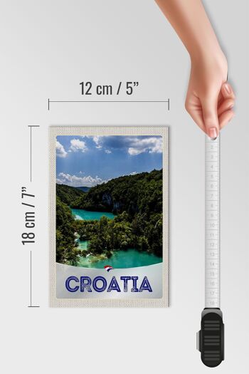 Panneau en bois voyage 12x18 cm Croatie mer nature vacances montagnes 4