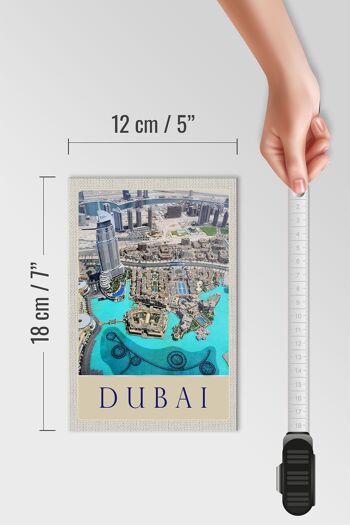 Panneau en bois voyage 12x18 cm Vue sur la mer de Dubaï 4