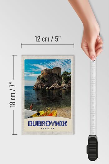 Panneau en bois voyage 12x18 cm Dubrovnik Croatie architecture marine 4