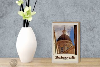Panneau en bois voyage 12x18cm, décoration du dôme de la cathédrale de Dubrovnik, croatie 3