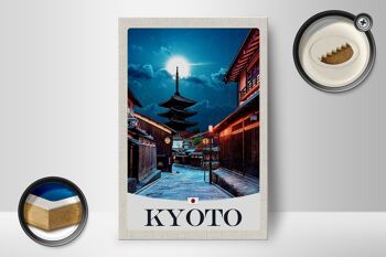 Panneau en bois voyage 12x18 cm Kyoto Japon décoration soirée centre ville 2