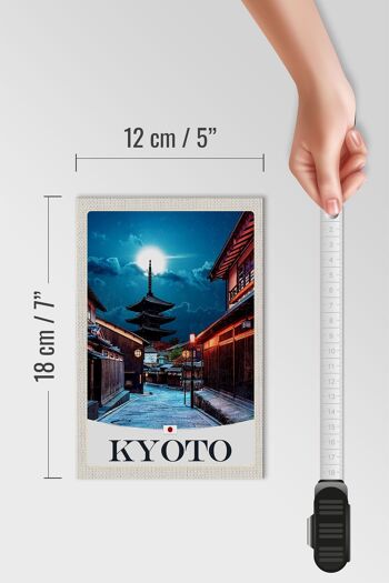 Panneau en bois voyage 12x18 cm Kyoto Japon décoration soirée centre ville 4