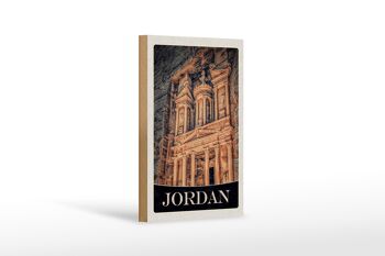 Panneau en bois voyage 12x18 cm Jordanie décoration architecture médiévale 1