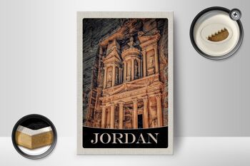 Panneau en bois voyage 12x18 cm Jordanie décoration architecture médiévale 2