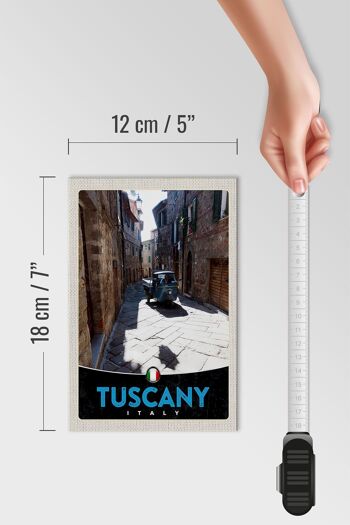 Panneau en bois voyage 12x18cm Toscane Italie panneau de voiture de vieille ville 4