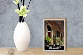Panneau en bois voyage 12x18cm Toscane Italie bâtiment plantes décoration 3