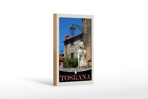 Holzschild Reise 12x18 cm Toskana Italien Architektur Dekoration