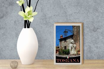 Panneau en bois voyage 12x18 cm décoration architecture Toscane Italie 3