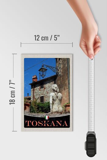 Panneau en bois voyage 12x18 cm décoration architecture Toscane Italie 4