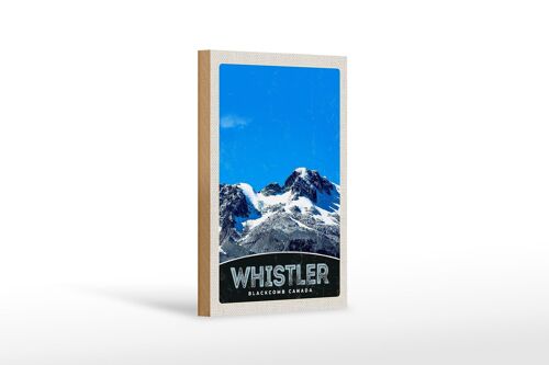 Holzschild Reise 12x18 cm Whistler Blackcomb Kanada Schnee
